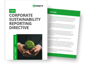 Corporate Sustainability Reporting Directive CSRD Factsheet cover and overview from Segura